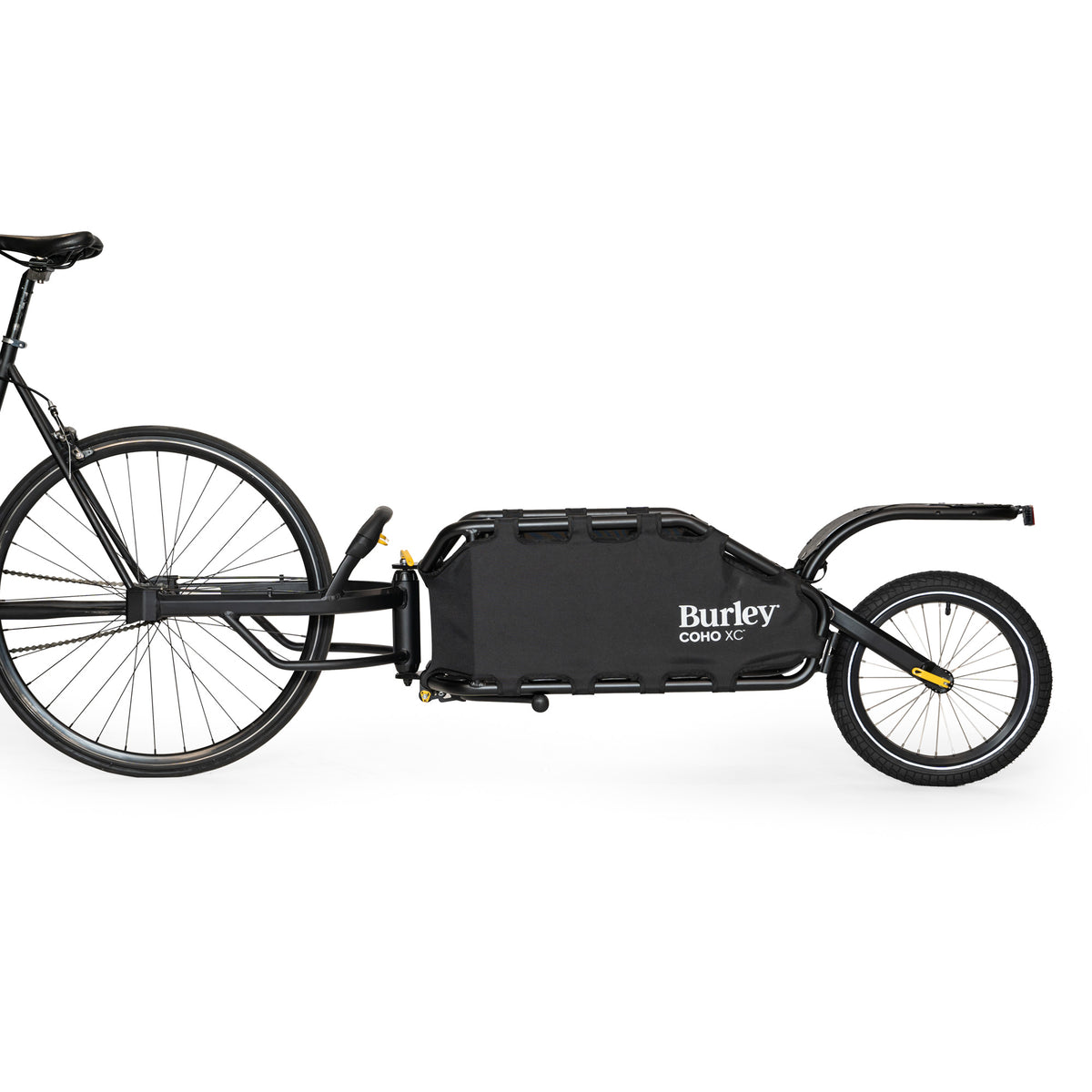 Burley Coho XC Bike Cargo Trailer 2023 Side on Bike