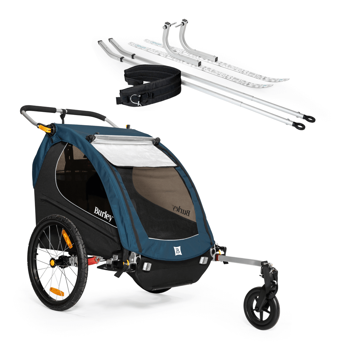 Burley Encore® X Kid Bike Trailer | Ski Bundle - Burley Kid Bike Trailer