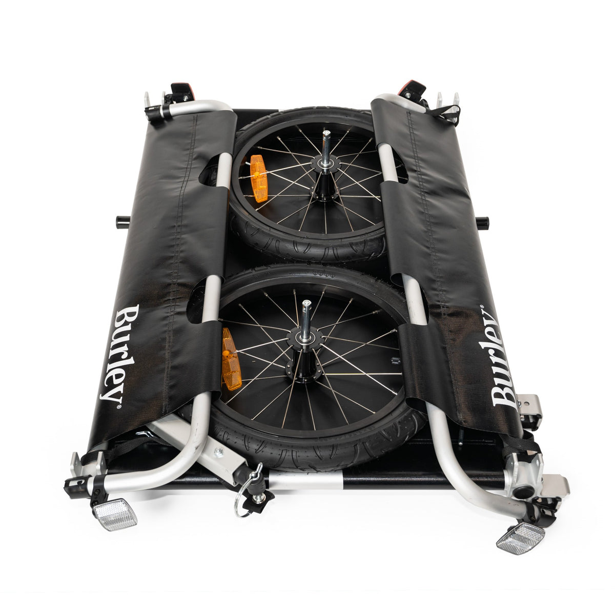 Burley Flatbed Trailer Folded Compactly