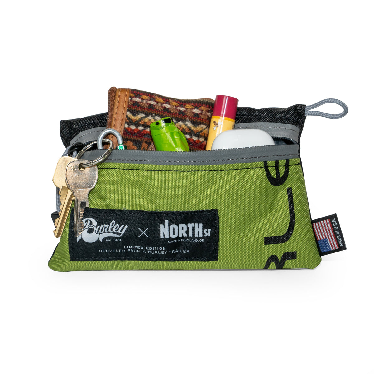 green and black pittock pouch full