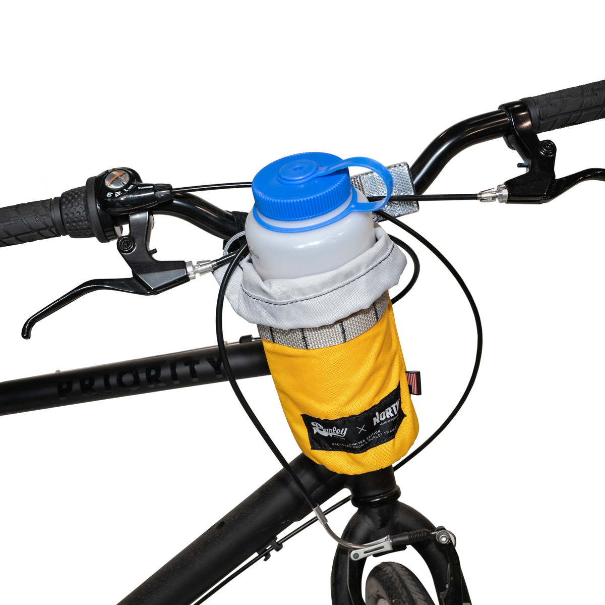 Yellow Burley Bottle Sleeve Attached To Bike