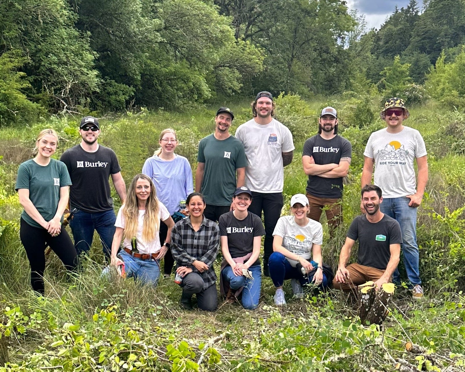 Group photo of Burley team volunteering