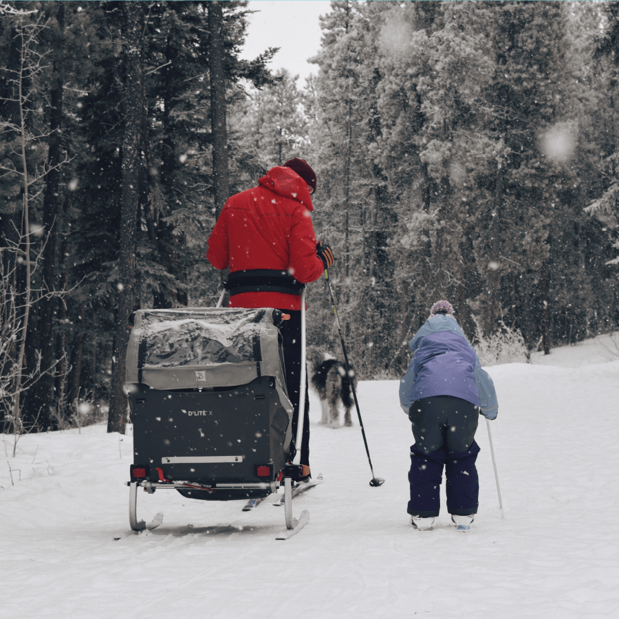 Burley D'Lite™ X - Kid Bike Trailer | Ski Bundle - Burley Kid Bike Trailer