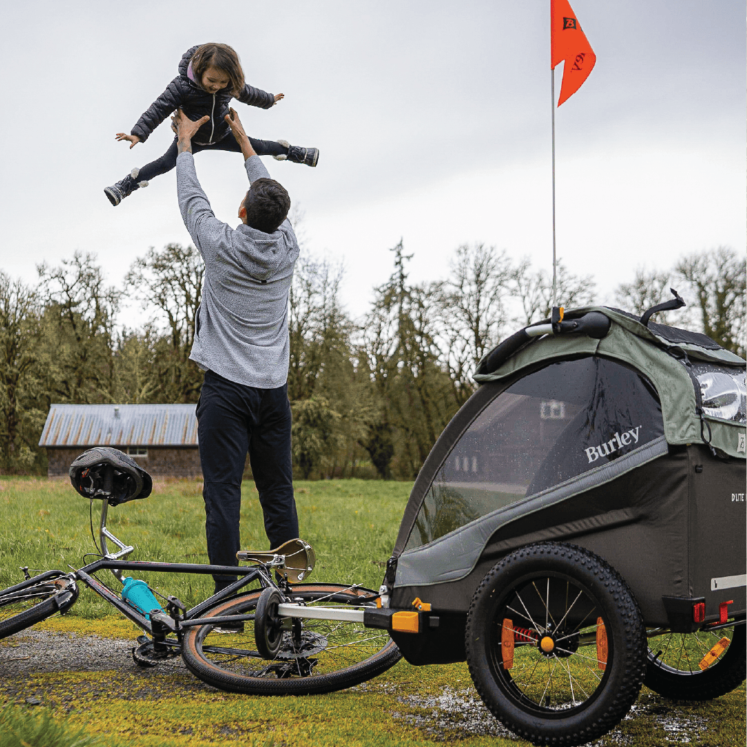バーレー　D’lite X 2人乗り　サスペンション　Burley D'Lite™ X - Kid Bike Trailer | Stroller Bundle - Burley