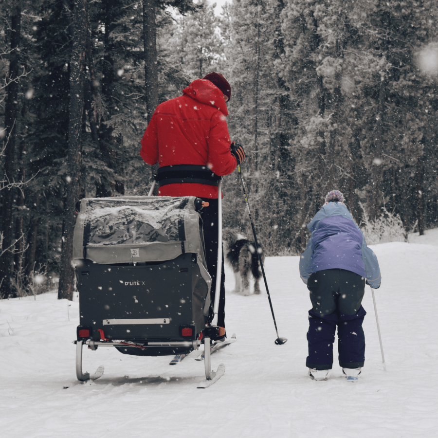 Burley Encore® X Kid Bike Trailer | Ski Bundle - Burley Kid Bike Trailer