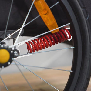 Video demonstrating Encore X Kid Bike Trailer premium features, including suspension, padded seats and conversion to cargo trailer.