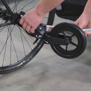 Video demonstrating Honey Bee Kid Bike Trailer hitching, folding and strolling functionality