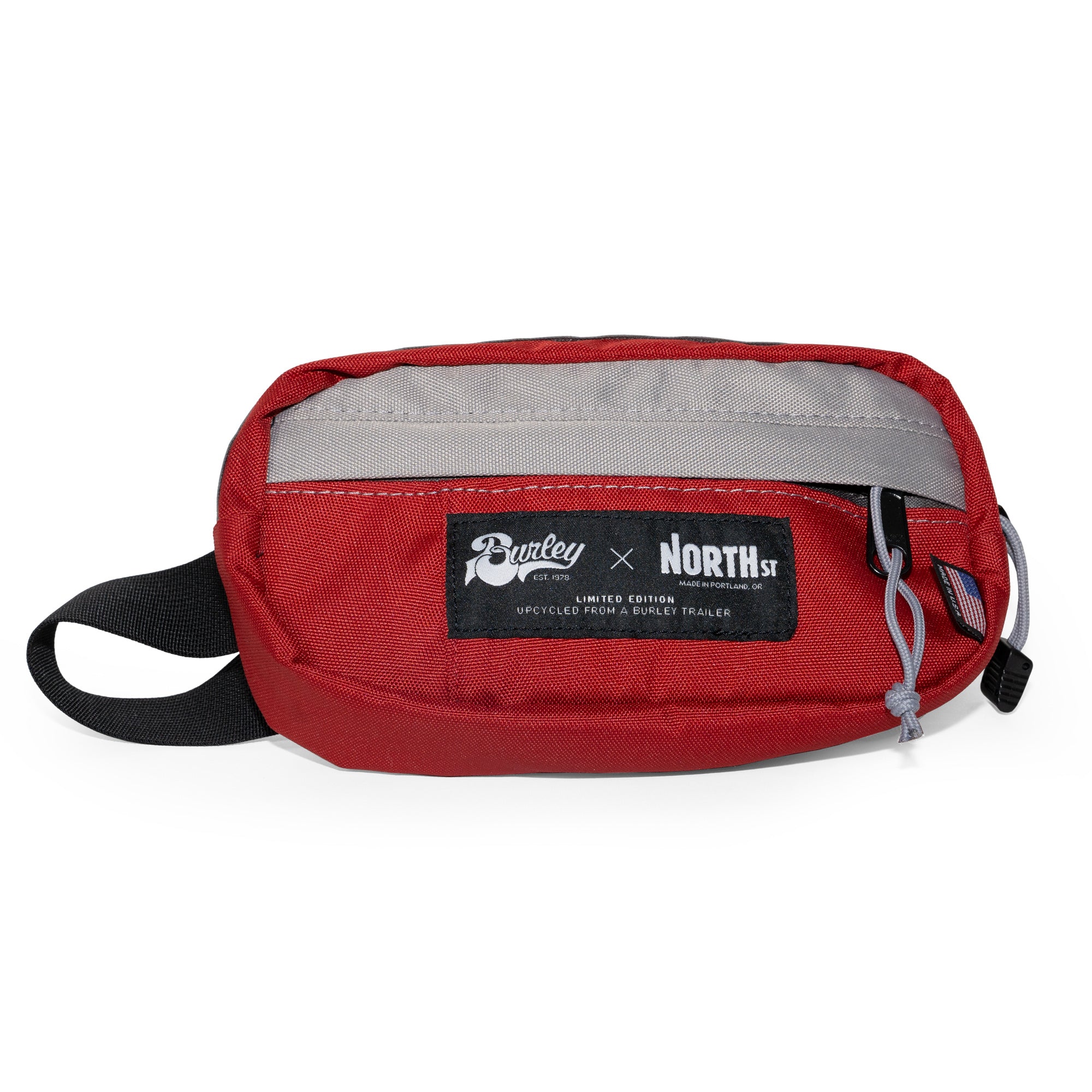 red and grey hip pack