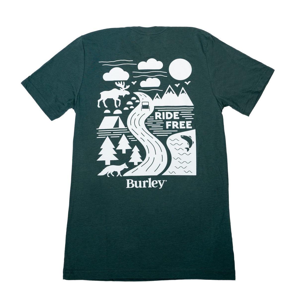 Burley Burley Ride Free Shirt, Green Apparel