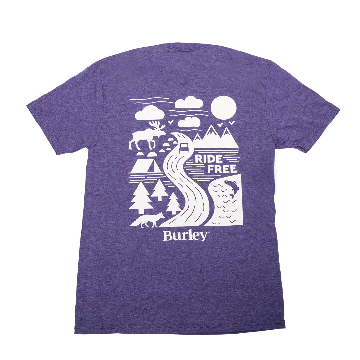 Burley Burley Ride Free Shirt, Purple Apparel
