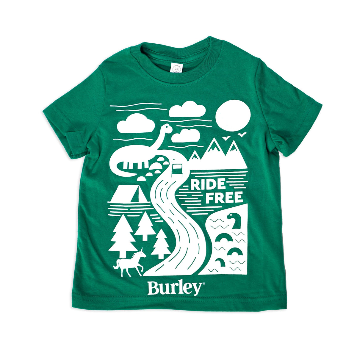 Burley Burley Ride Free Toddler Shirt, Green Apparel