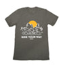 Burley Burley Ride Your Way Shirt, Cargo Trailer, Green Apparel