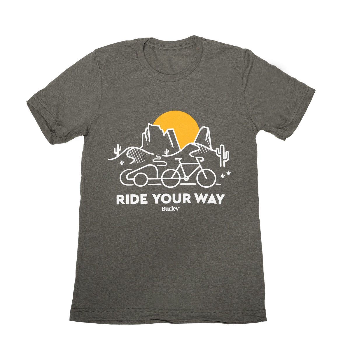 Burley Burley Ride Your Way Shirt, Cargo Trailer, Green Apparel