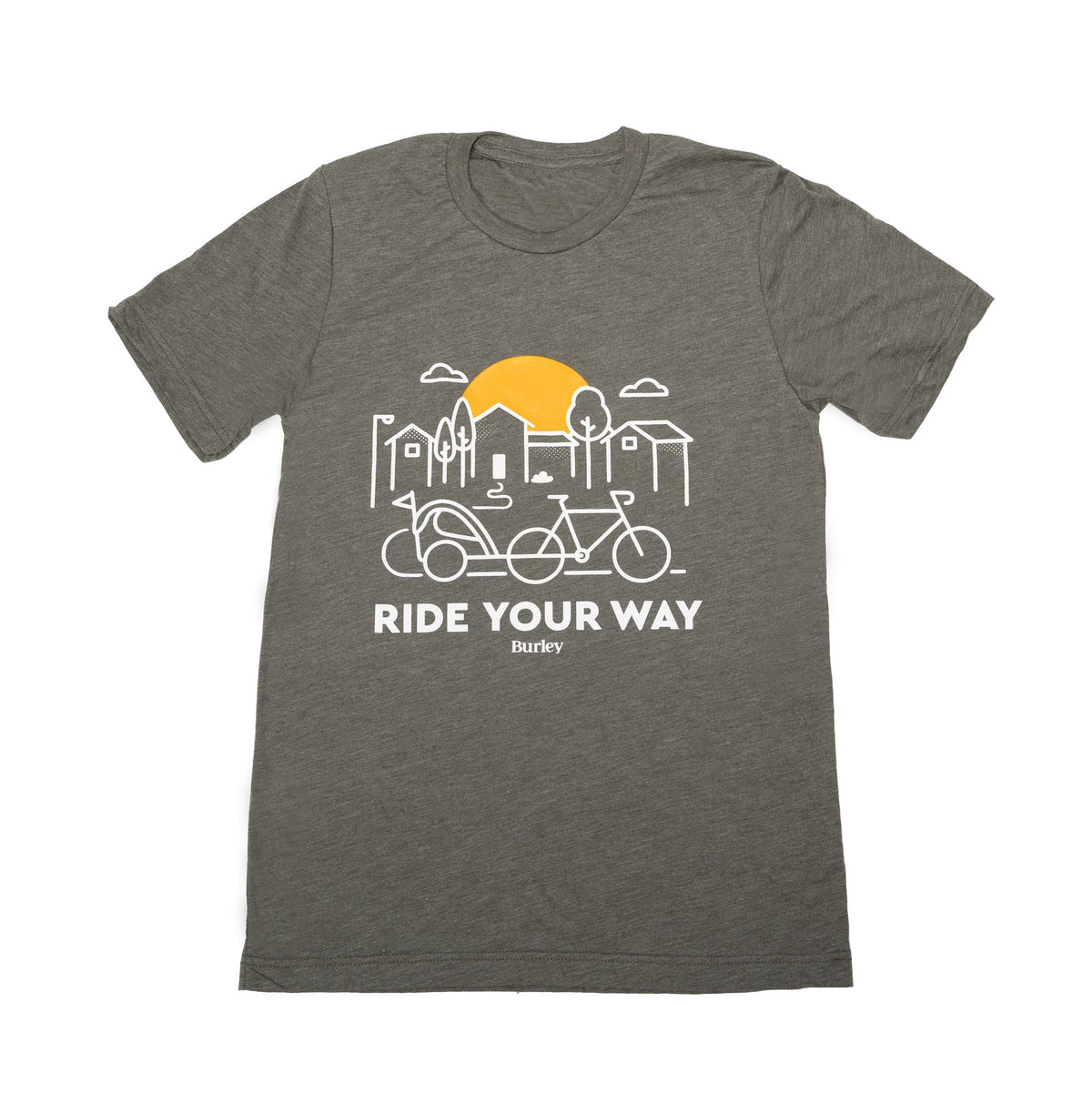 Burley Burley Ride Your Way Shirt, Kid Trailer, Green Apparel