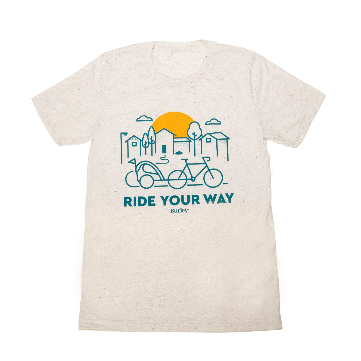 Burley Burley Ride Your Way Shirt, Kid Trailer, Oatmeal Apparel